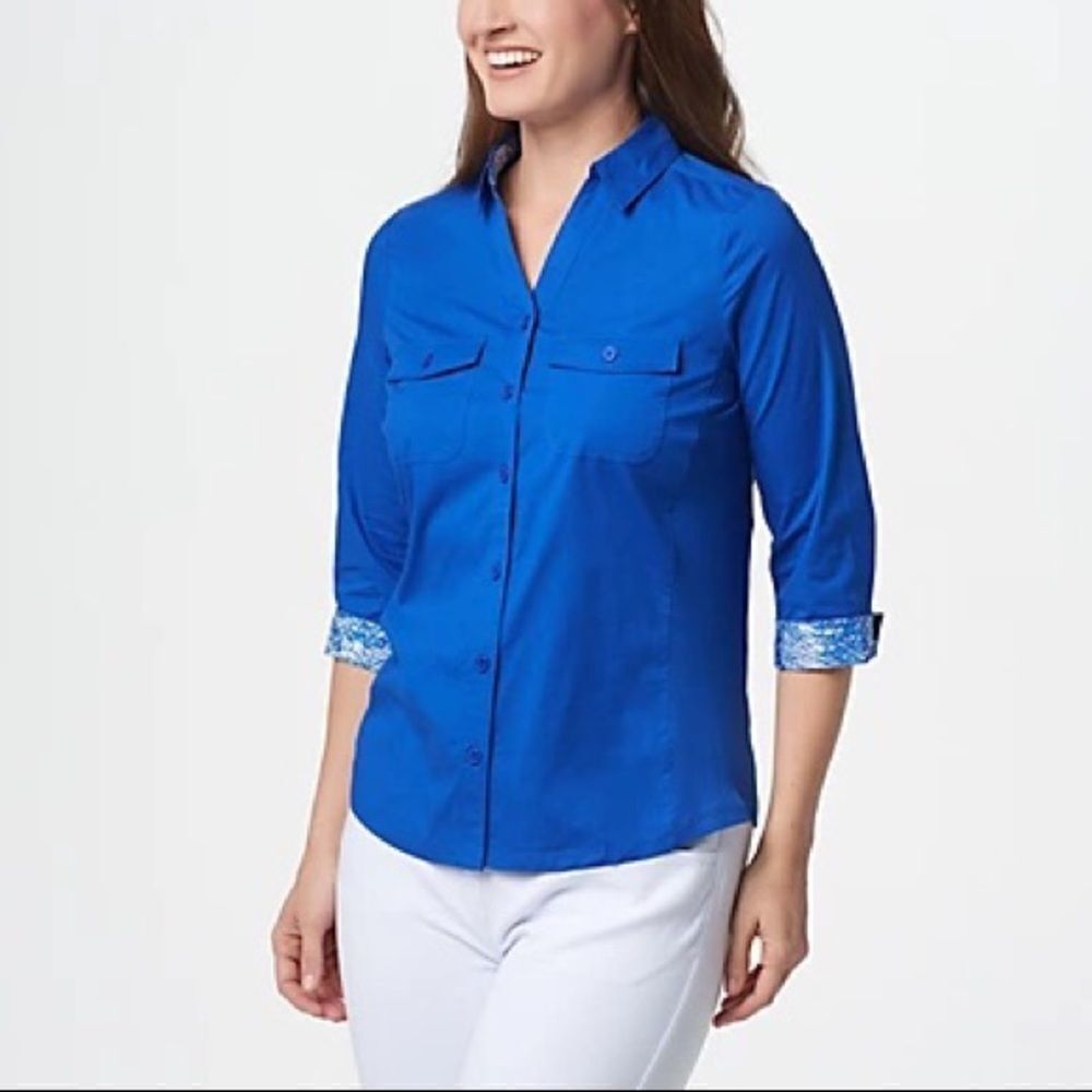 Attitude Renee Knit-to-Fit Wrinkle Resistant Shirt